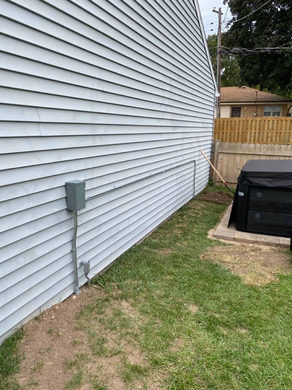 Exterior electrical panel and meter installation Pewaukee WI