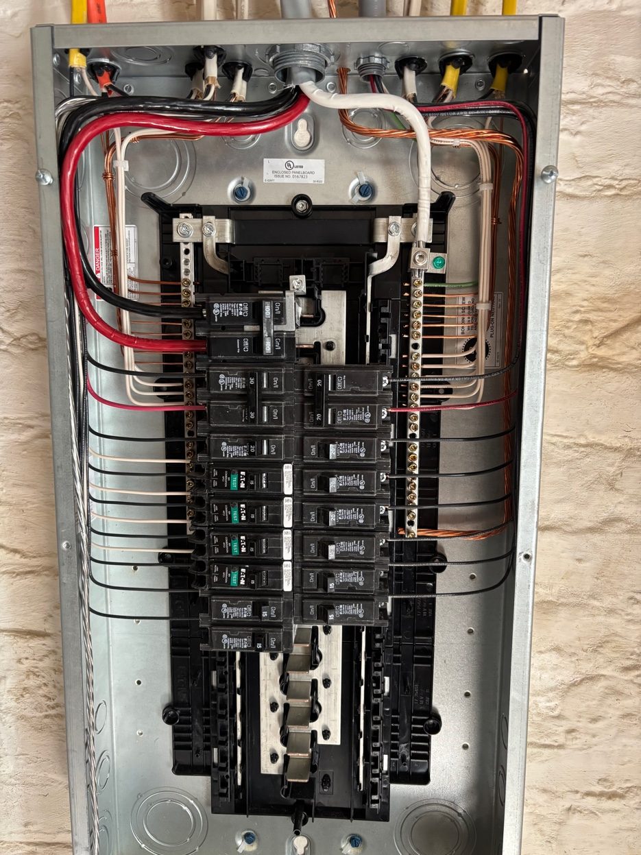 Eaton enclosed panelboard installation SE Wisconsin