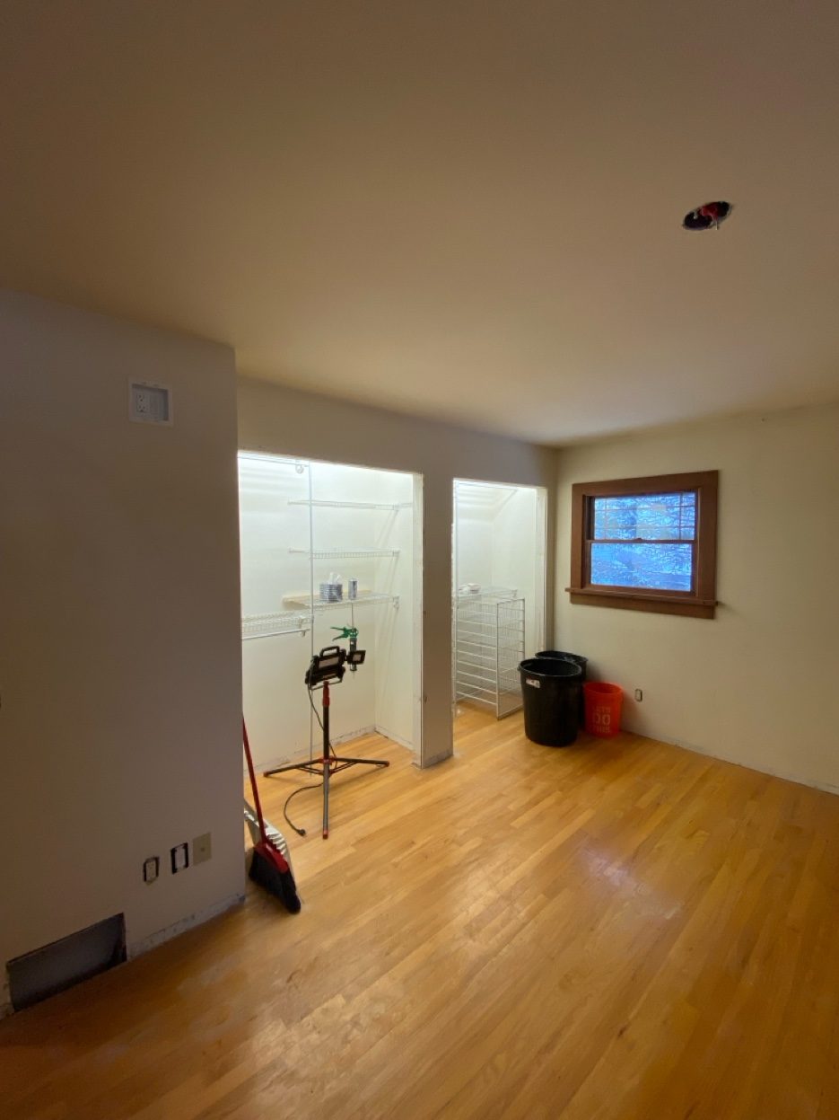 Bedroom and closet lighting rough-in electrical work Pewaukee WI