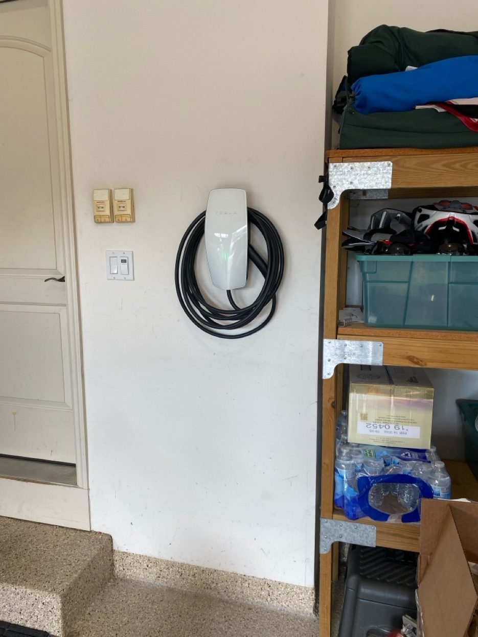 Tesla Wall Connector Level 2 EV charger garage installation SE Wisconsin